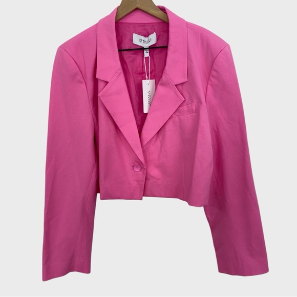 Derek Lam 10 Crosby NWT Bright Pink Cropped Courtney Blazer Size 18